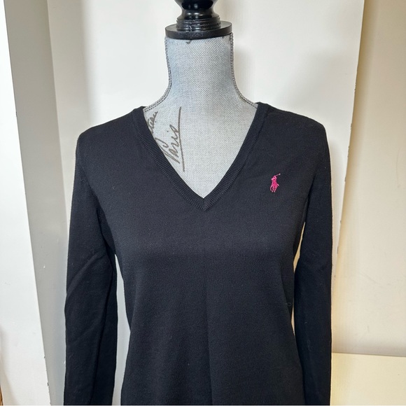 Ralph Lauren Sport Black Merino Wool Knit Sweater Dress | Size L - Picture 4 of 6